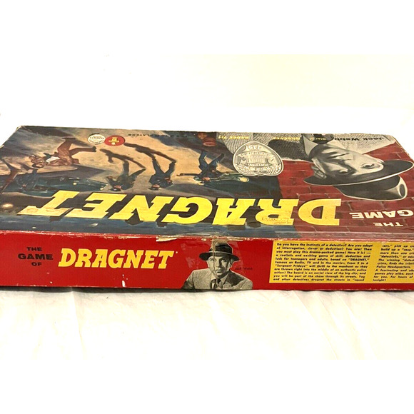 VTG The Game of Dragnet TV Series Jack Webb Board Game Transogram - Picture 5 of 13